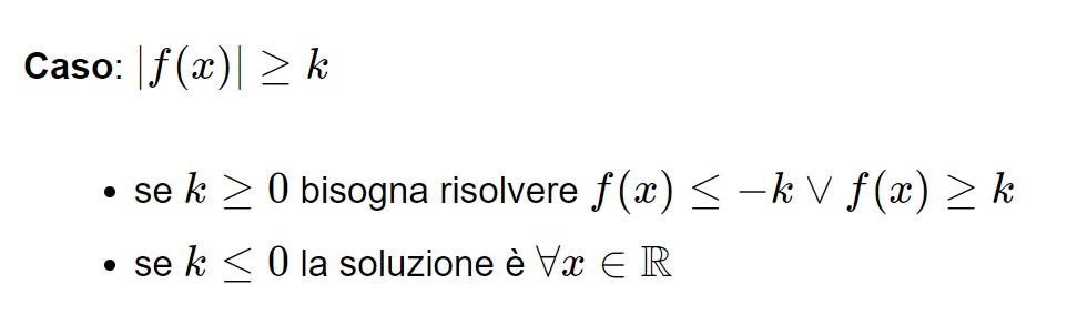 disequazioni valore assoluto esercizi