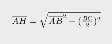 triangolo isoscele formula teorema pitagora