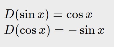 derivata coseno