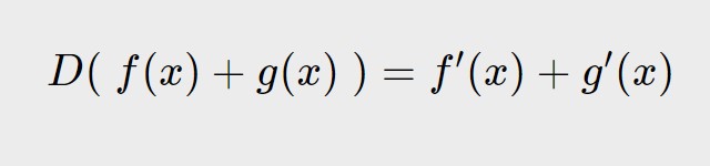 formula derivata somma