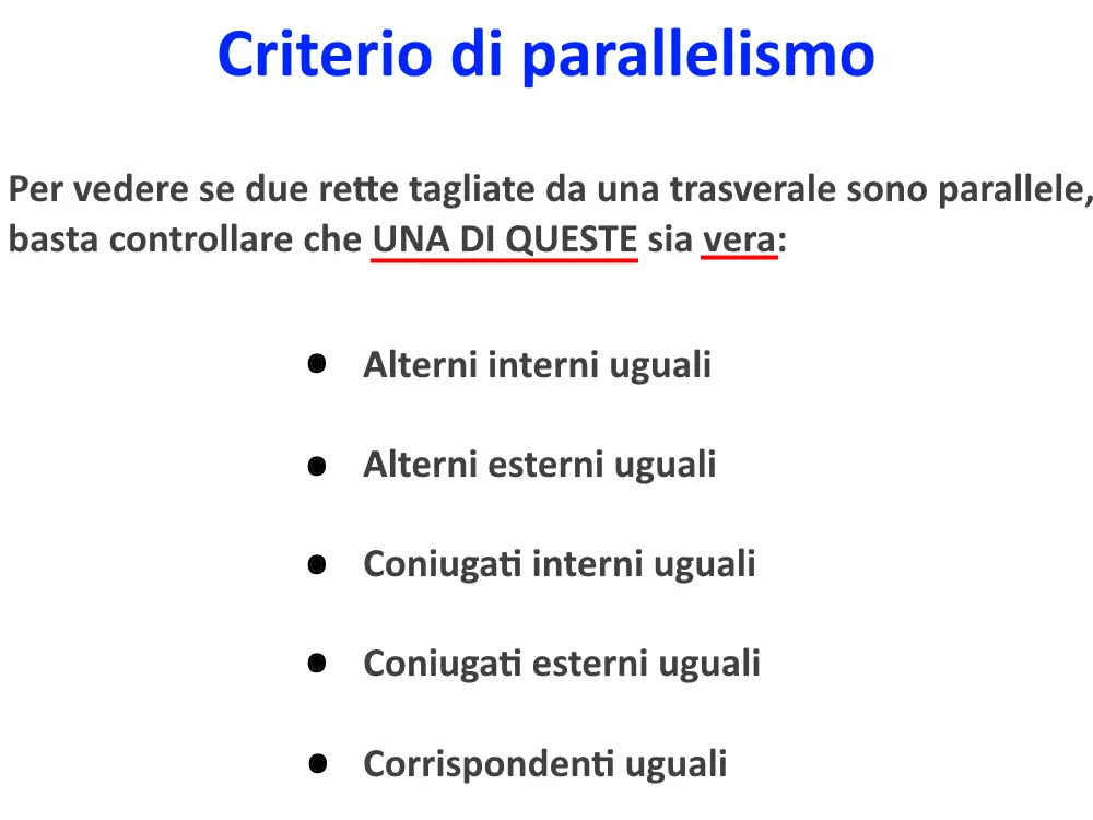 criterio di parallelismo