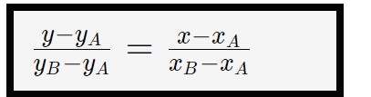 formula retta passante per due punti