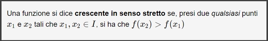 definizione funzione monotona crescente