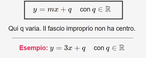 equazione fascio improprio