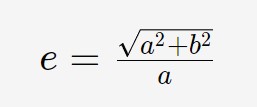 formula eccentricità iperbole