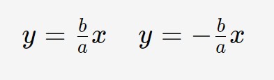formule asintoti iperbole con fuochi sull'asse x