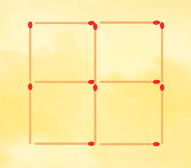 test logico fiammiferi quadrati